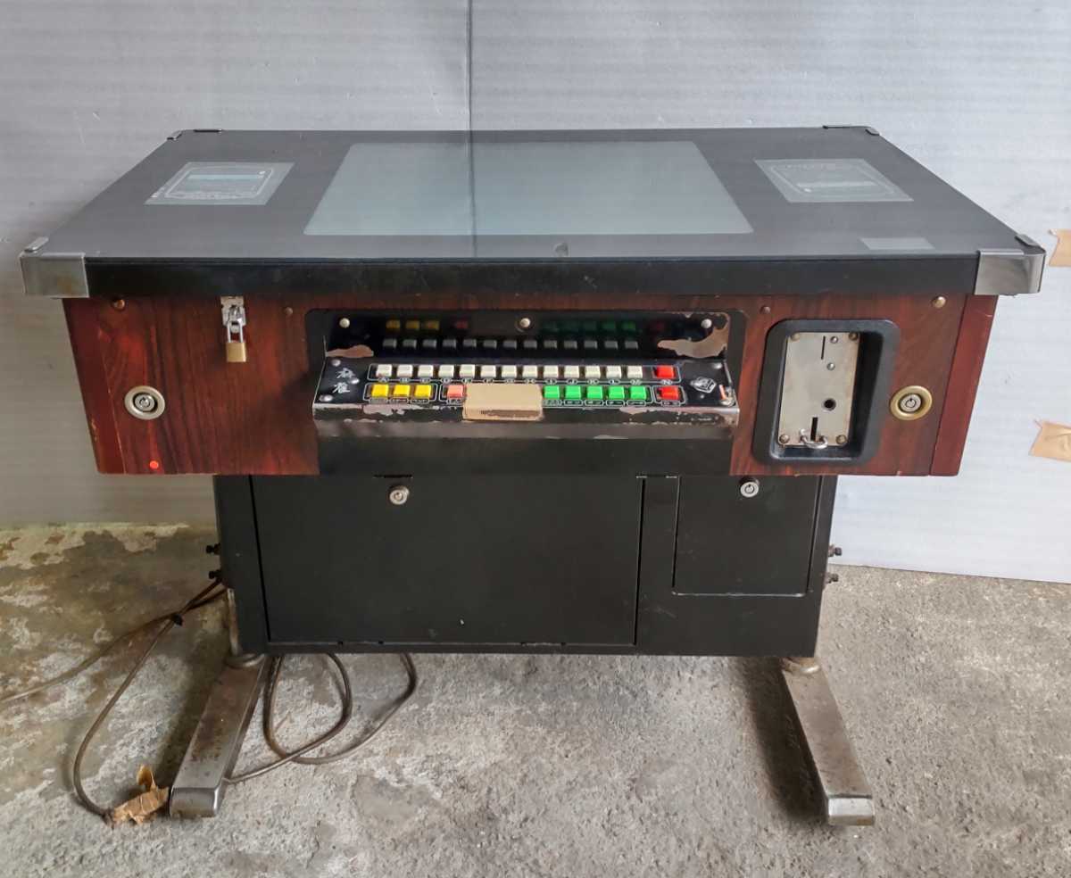 ① 現状品 テーブル筐体 麻雀 昭和レトロ アーケードゲーム テーブル