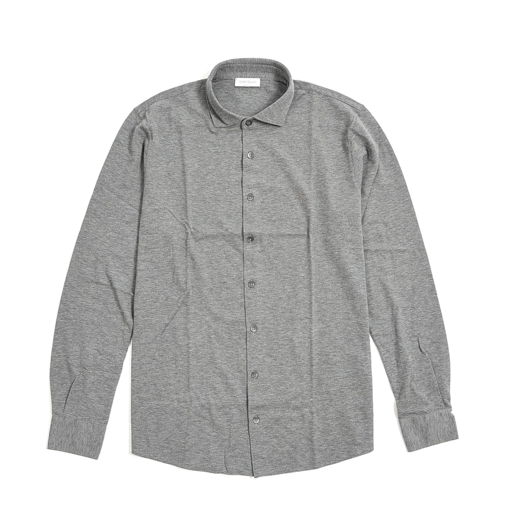 大得価，定番人気 Gran Sasso グランサッソ シャツ ショートポイントカラー 長袖 スリム メンズ コットン 100％ 長袖 ワンポイント グレー 338920-50(Lサイズ)｜売買されたオークション情報、yahooの商品情報をアーカ 長袖シャツ一般