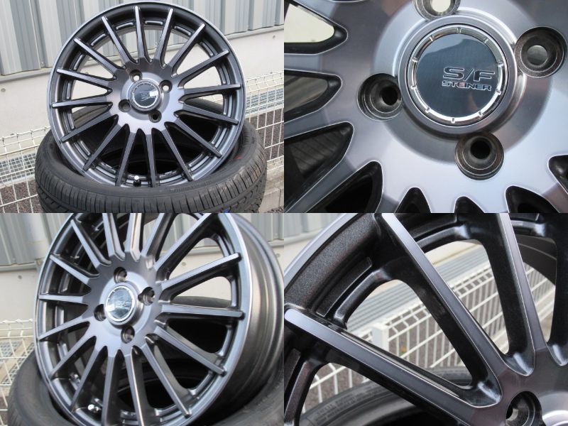 KYOHO STEINER FORCED SF-X 16x5 +45 4-100 グラファイトシルバー 新品輸入タイヤセット 軽自動車 Kカー ENKEI 16インチ