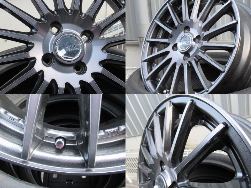 KYOHO STEINER FORCED SF-X 16x5 +45 4-100 グラファイトシルバー 新品輸入タイヤセット 軽自動車 Kカー ENKEI 16インチ