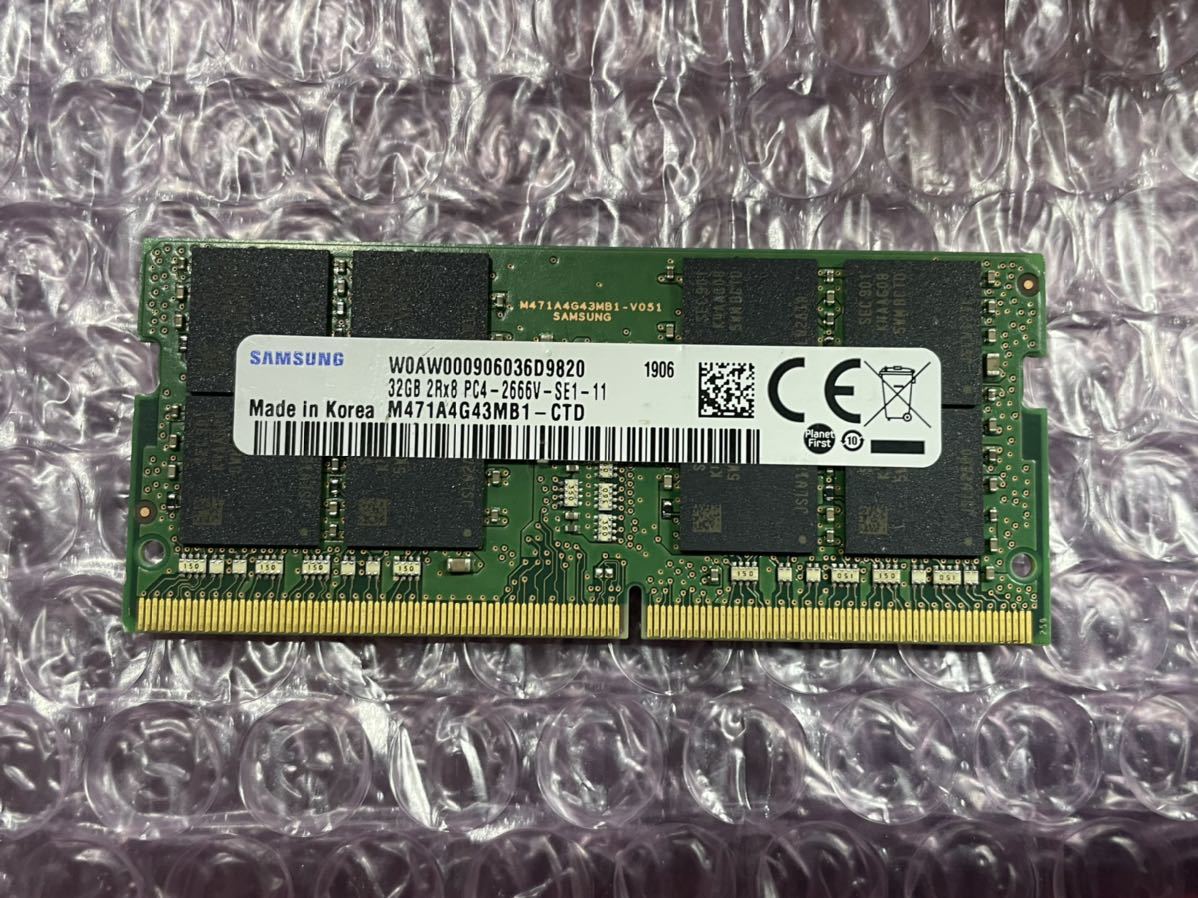 SAMSUNG PC4 2666V 32GB DDR4 SO-DIMM