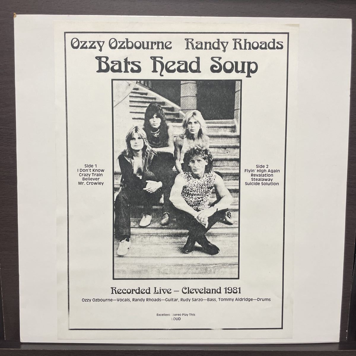 低価，セール 稀少LP OZZY OZBOURNE オジーオズボーン RANDY RHOADS ランディー ローズ BATS HEAD SOUP LIVE CLEVELAND 1981 BOOT ブート 洋楽(Ozzy Osbourne)｜売買されたオークション情報、yahooの商品情報をアーカイブ公開 - オー Ozzy Osbourne