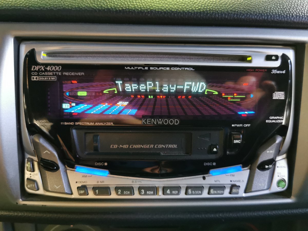 KENWOOD DPX-4000 2DIN CD カセット 希少 オーディオ 当時物 Car 旧車 
