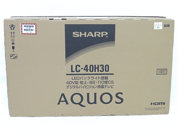 新品 SHARP シャープ AQUOS LC-40H30 液晶 テレビ 40型 N1902490