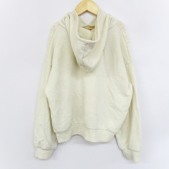 ラブトキシック 裏起毛 ケーブルニット パーカー トレーナー生地  