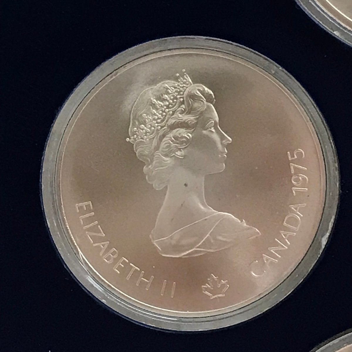 カナダ 1975年 エリザベス2世 銀貨 モントリオールオリンピック カナダ