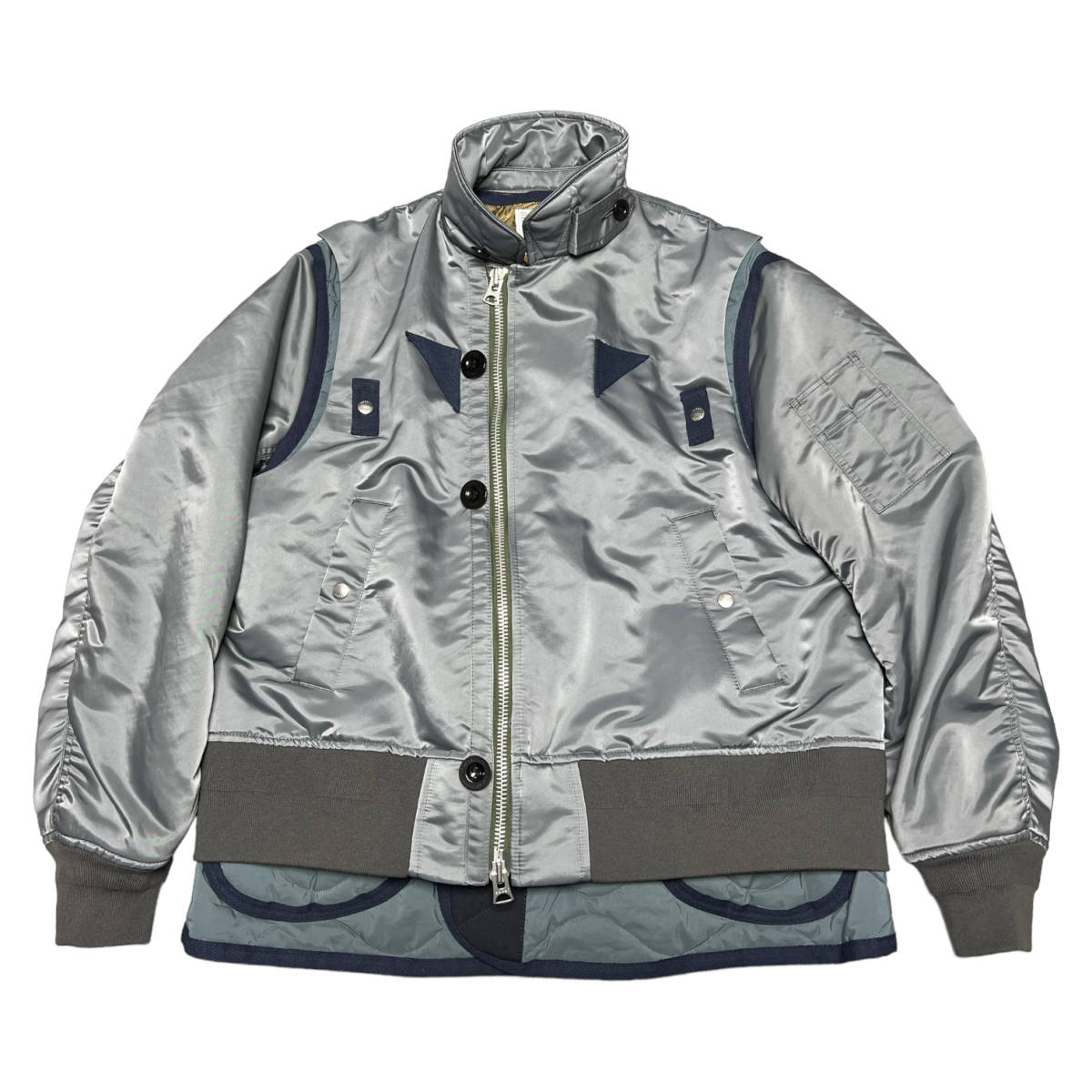 未使用 SACAI 22AW MA-1 キルティング size:3 グレー サカイ 