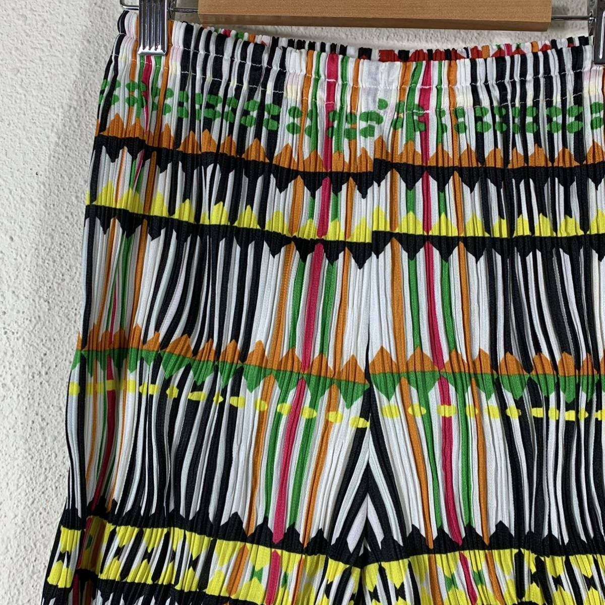 希少 PLEATS PLEASE プリーツプリーズ　変形パンツ マルチカラー PLEATS PLEASE ☆プリーツ プリーズ マルチカラー パンツ ボトムス