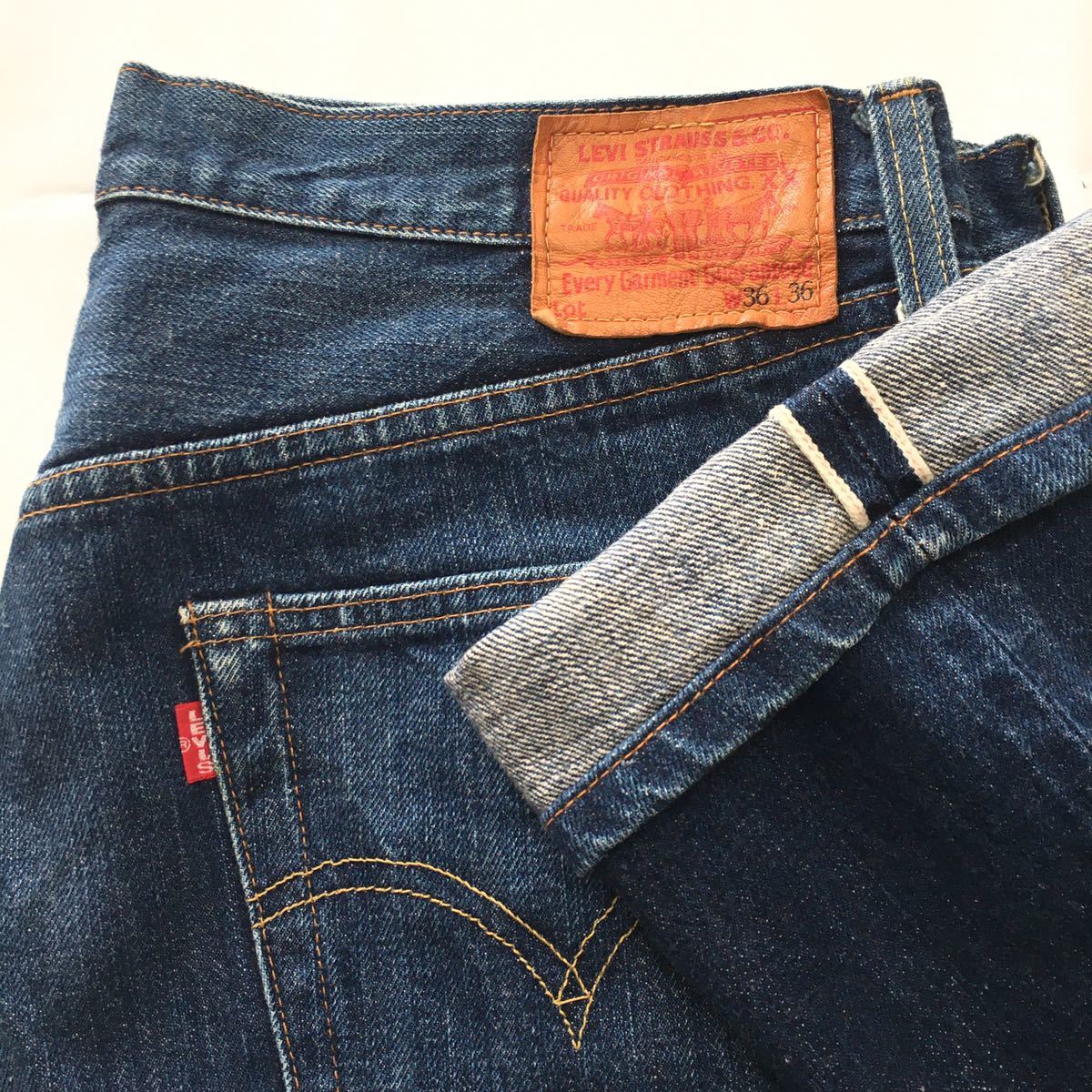リーバイス50s-XX赤耳ヴィンテージ復刻36BIGEビッグEメンズジーンズ 