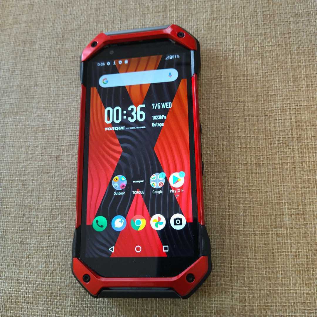 TORQUE 5G KYG01 防水 イエロー 京セラ SIMロック解除済 KYOCERA