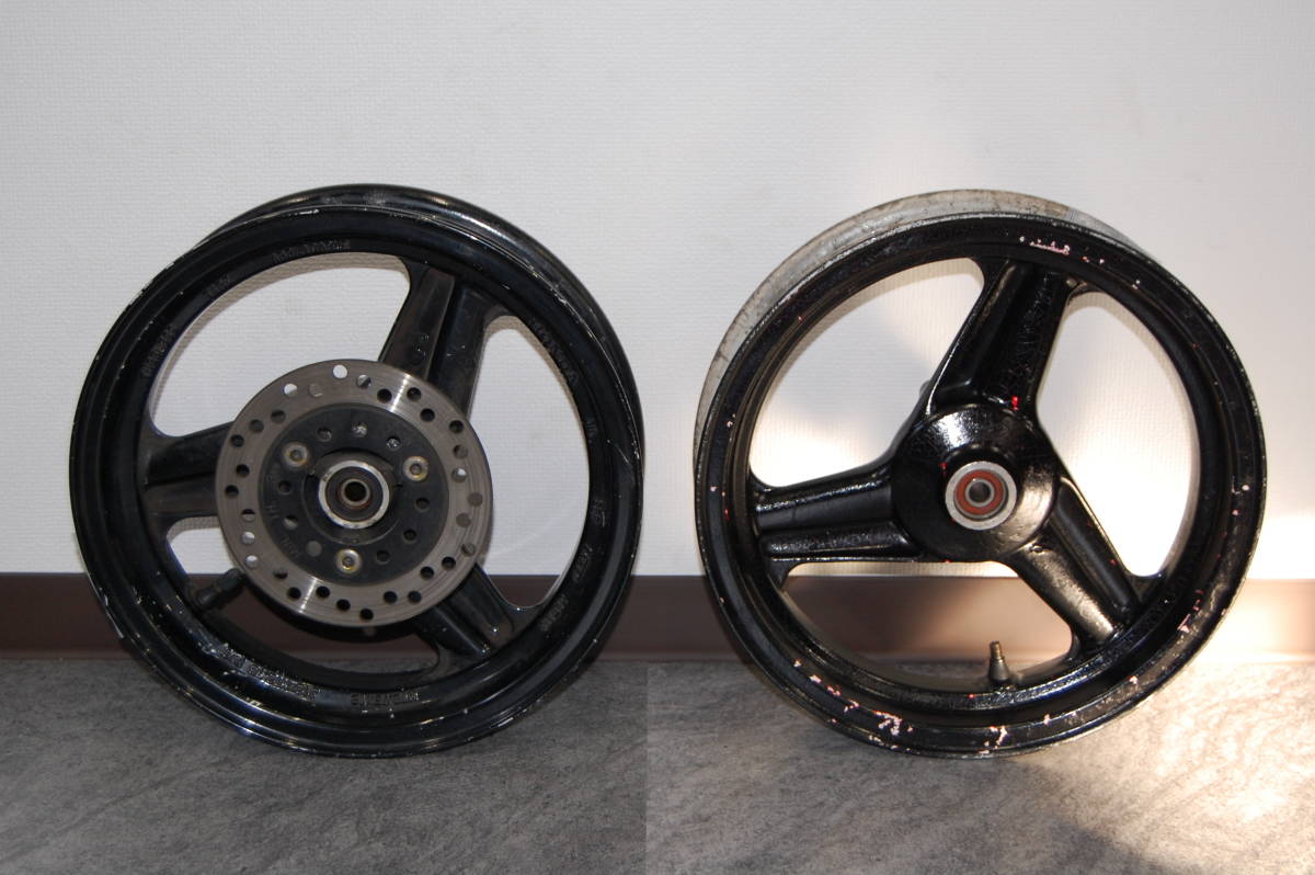 nsr50 3本スポークホイール ホンダ NSR50 前期ホイール前後セット 3本スポーク ディスク付 NSR50