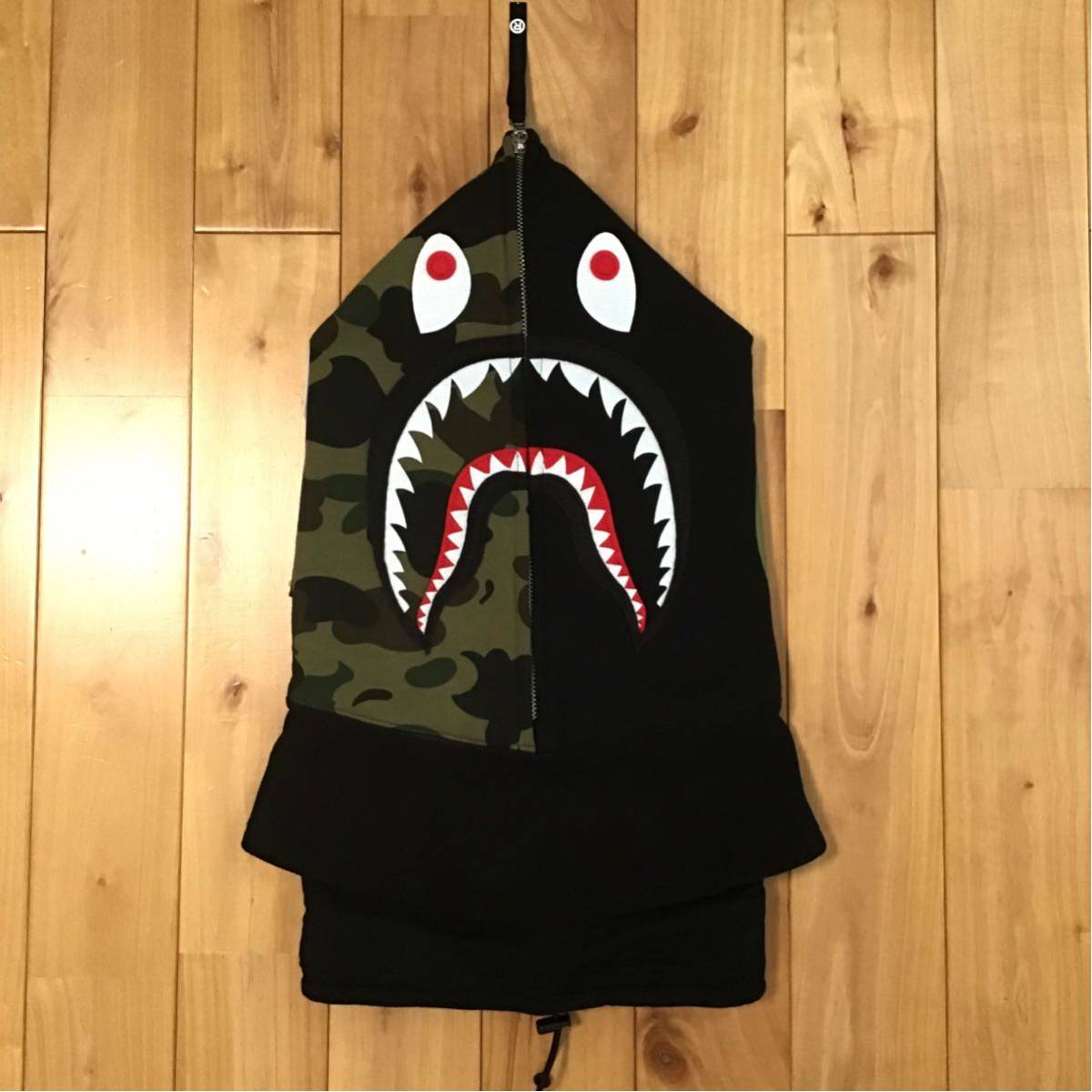 shark hoodie ネックウォーマー Black × 1st camo a bathing ape bape 