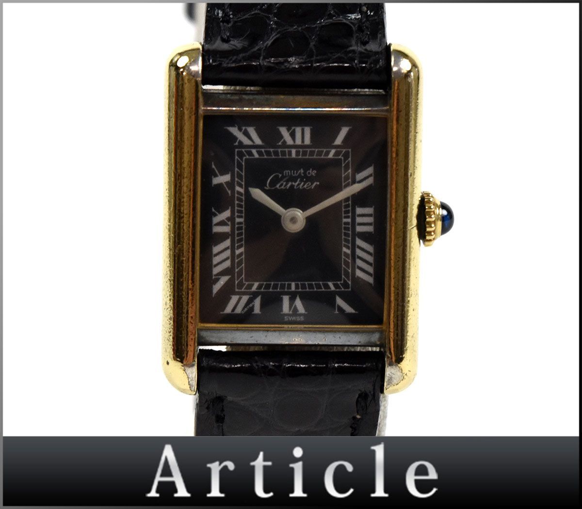 カルティエ時計ジャンク品不動 カルティエ 時計 不動 ジャンク 18K GOLD ELECTRO PLATED 詳細不明