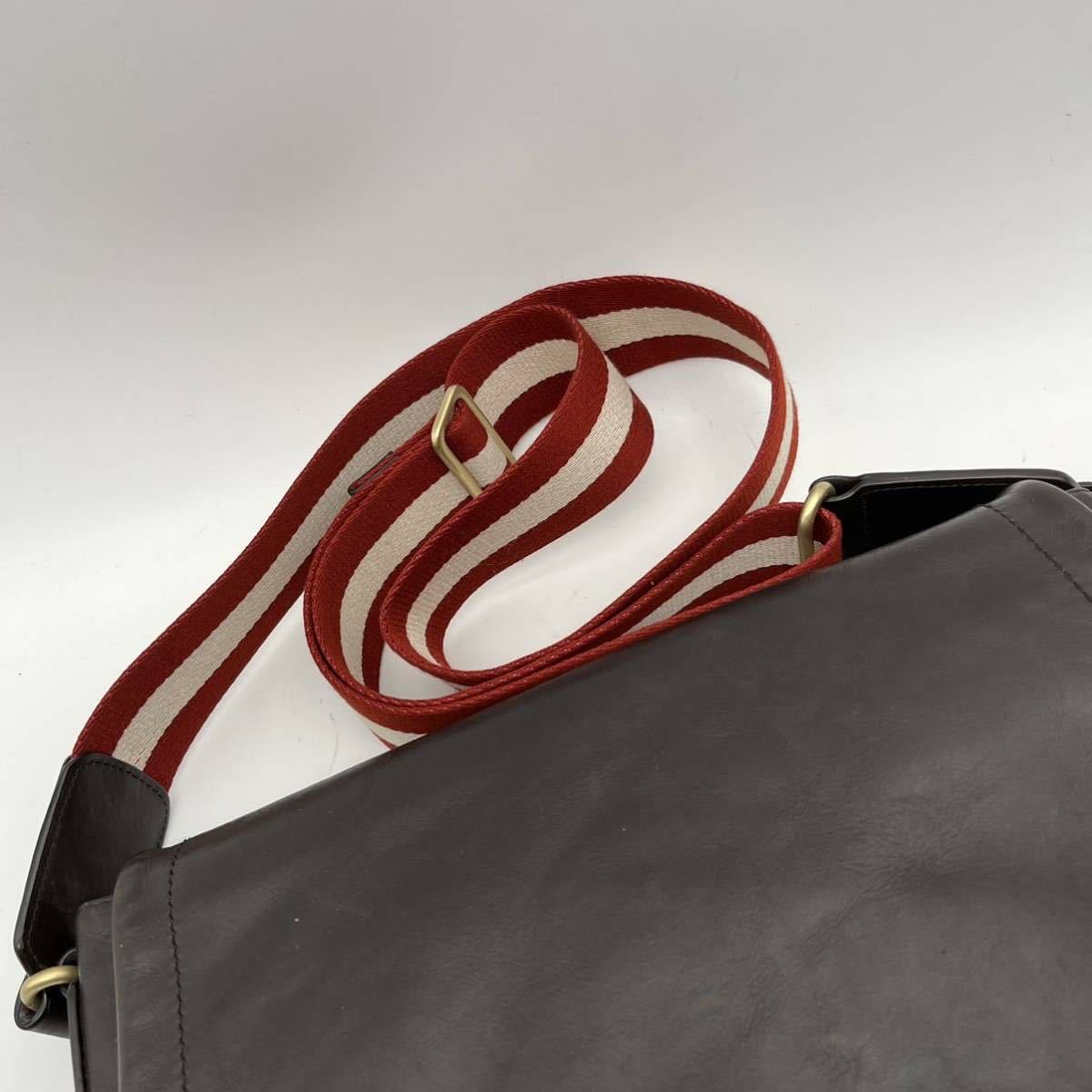 1円〜【極美品】バリー BALLY ショルダーバッグ ビジネスバッグ 