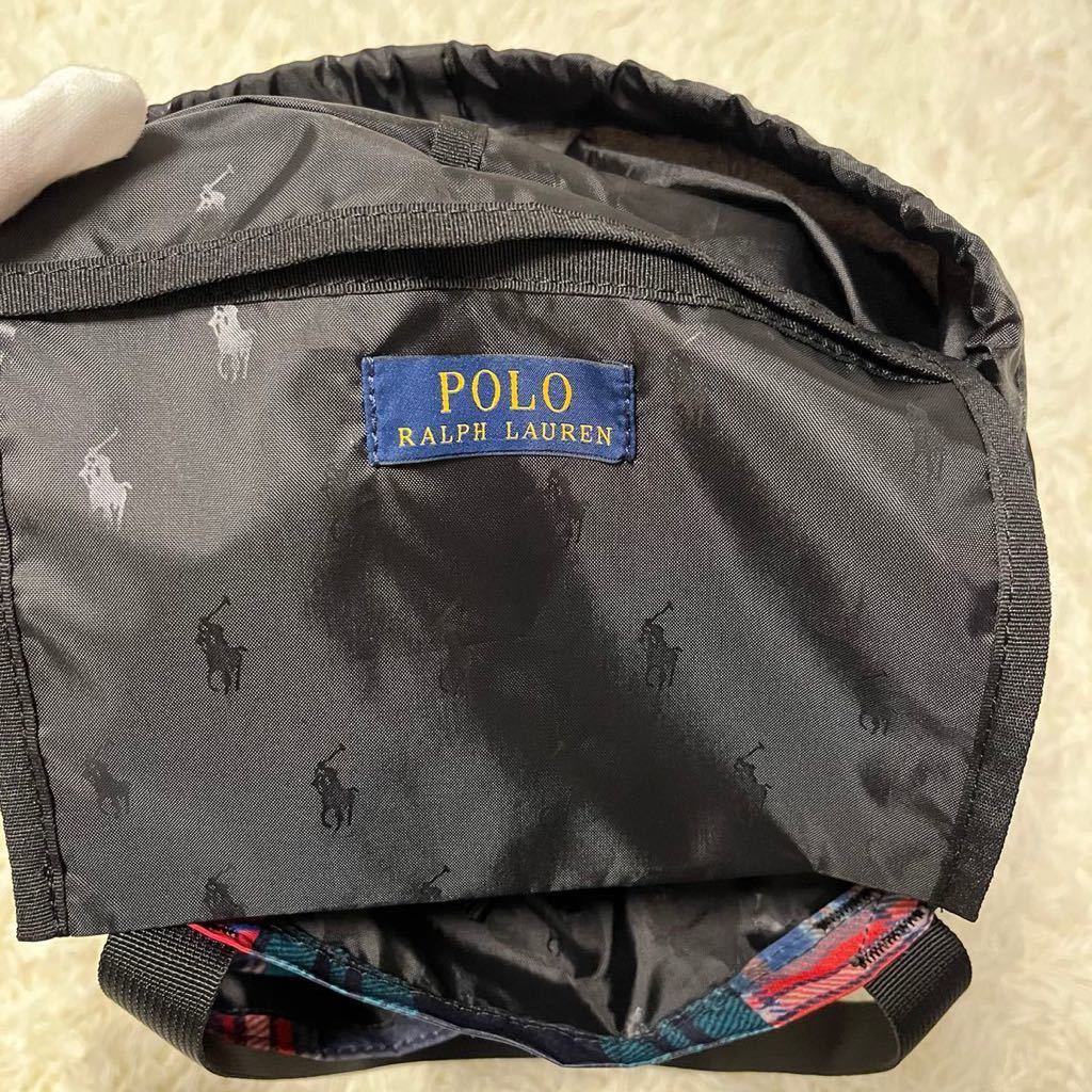 POLO RALPH LAUREN 転写 パッチワーク 2way トートバッグ ショルダー 