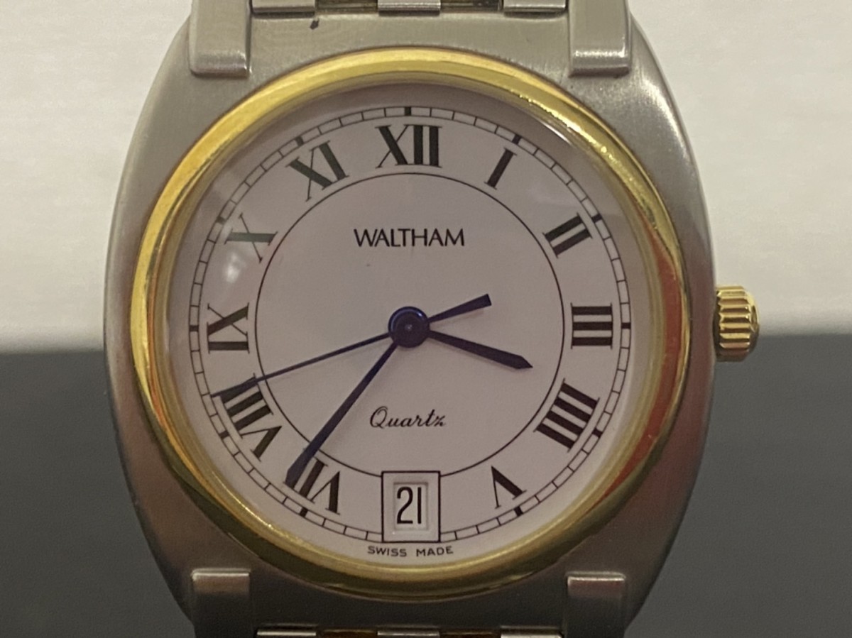 電池交換済み 稼動品 A2 WALTHAM ウォルサム 65431.31 K18 BEZEL K18