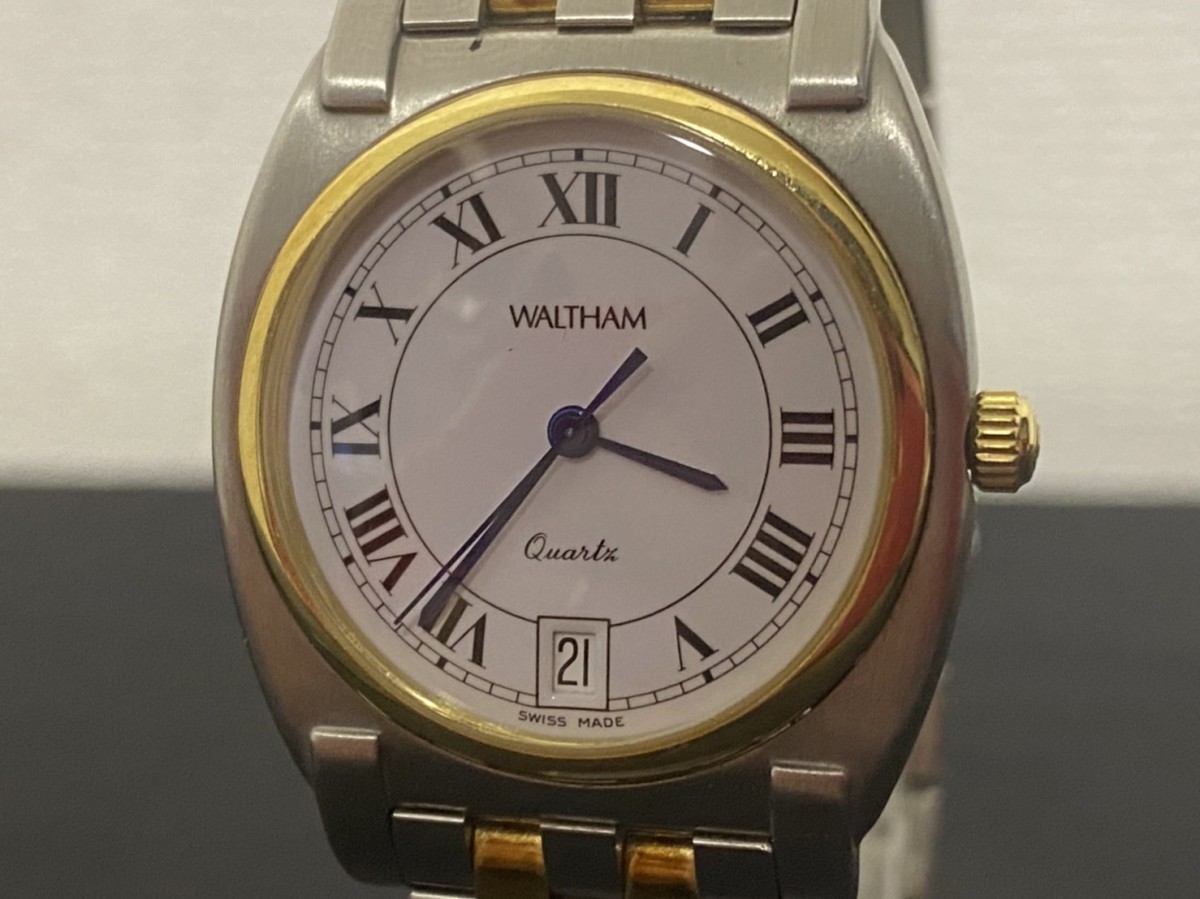 電池交換済み 稼動品 A2 WALTHAM ウォルサム 65431.31 K18 BEZEL K18