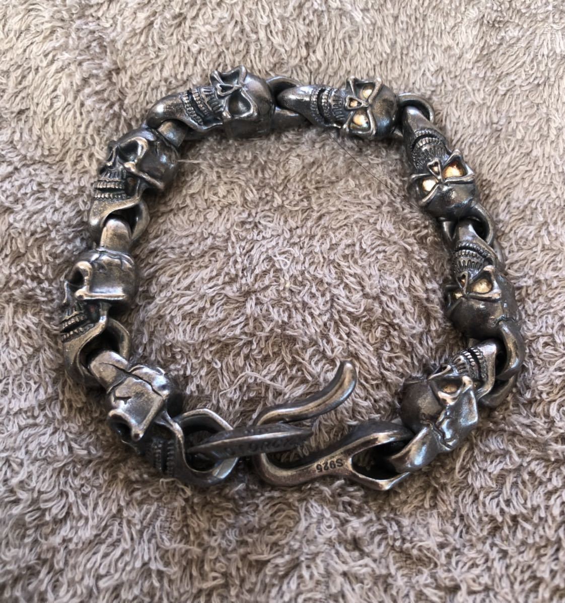 ハーレーダビッドソン スカルブレスレットシルバー925 ハーレー