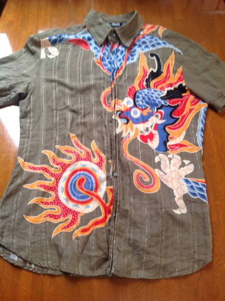 D&G ドラゴン柄半袖シャツ