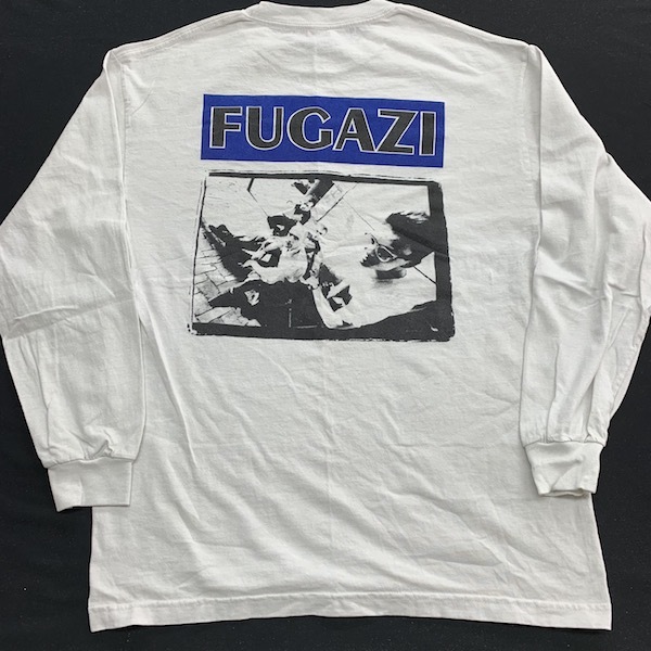 新品，格安 FUGAZI Tシャツ ヴィンテージ ロンT フォトプリント フガジ black flag minor threat マイナースレット ブラックフラッグ ロックT バンドT(Tシャツ)｜売買されたオークション情報、yahooの商品情報をア Tシャツ