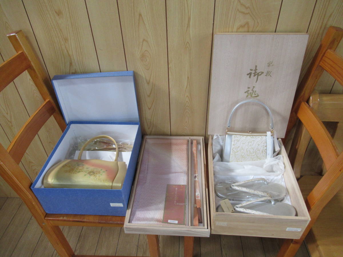 6862 美品 和装小物 特選 バッグ おしゃれ草履 草履 桐箱入り 佐賀錦 着物 小物 色々まとめて
