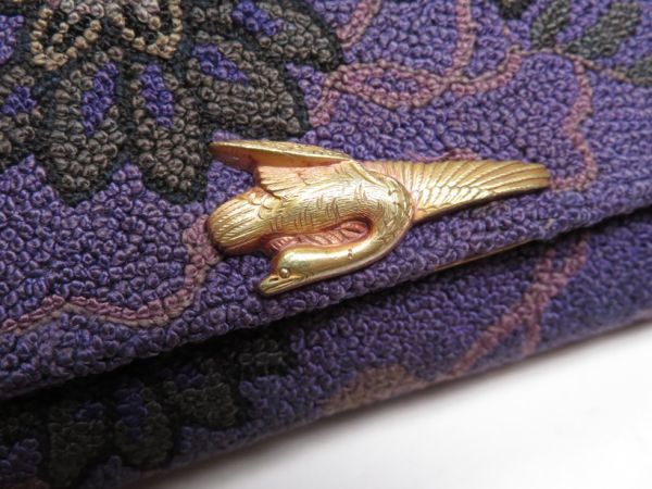 【骨董品】印籠付堤盃 4005】堤物 ＜検＝印籠・根付＞ 明治時代 相良刺繍 刻み莨入（初品