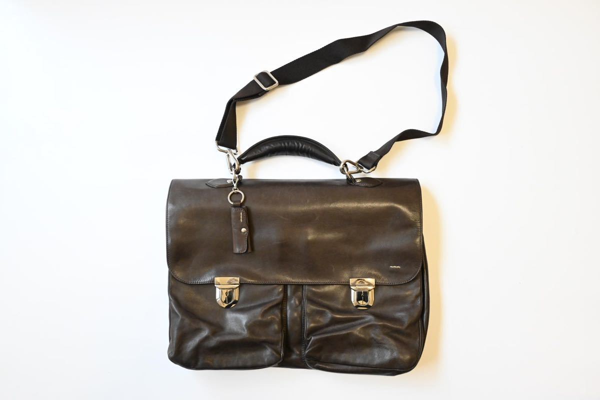 美品】ザネラート ダレスバッグ ブラウン ZANELLATO ブリーフケース 