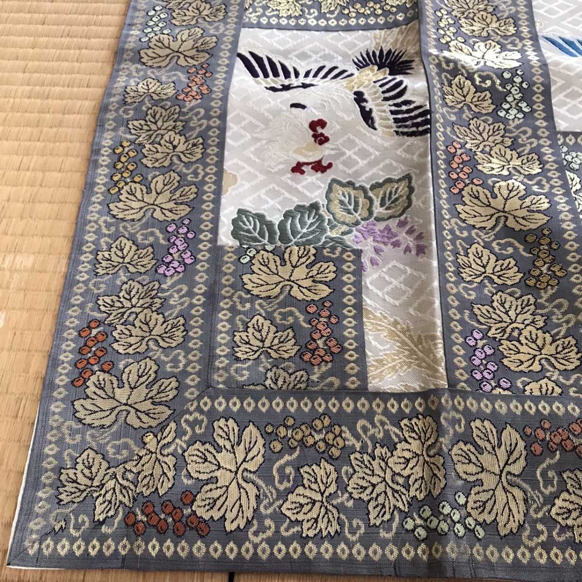 真言宗 七条袈裟 本金別織 グレー色 金色 法衣 法要 五条袈裟 修多羅