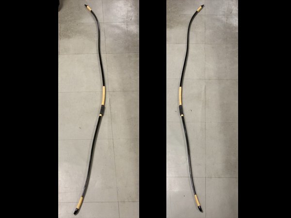 10n704【白蓮】竹弓 全長 約226㎝ 伸寸 塗弓 弓道具 弓道/和弓 【公式