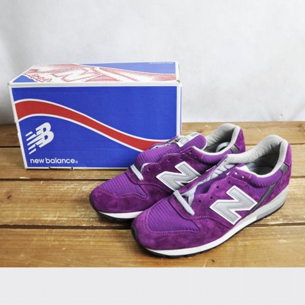 ニューバランス Ｍ996ＰＵ パープル 26.5cm UK8 中古美品