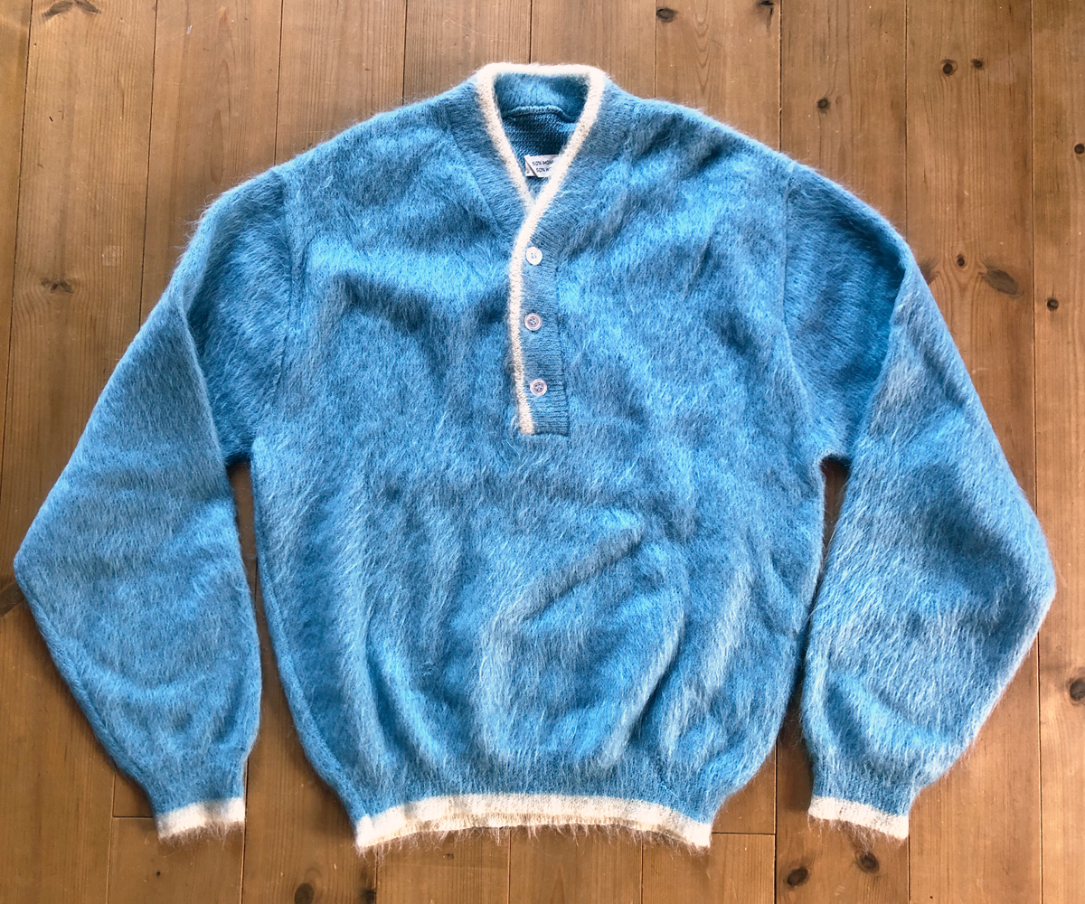  毛足長 ユーロ ビンテージ モヘア ヘンリーネック Vネック セーター L 水色 ニット ウール 古着(Lサイズ)｜売買されたオークション情報、yahooの商品情報をアーカイブ公開 - オークファン Lサイズ