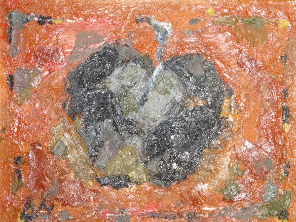 女流画家・長崎晃子　【りんご】　油彩　０号　豪華額装