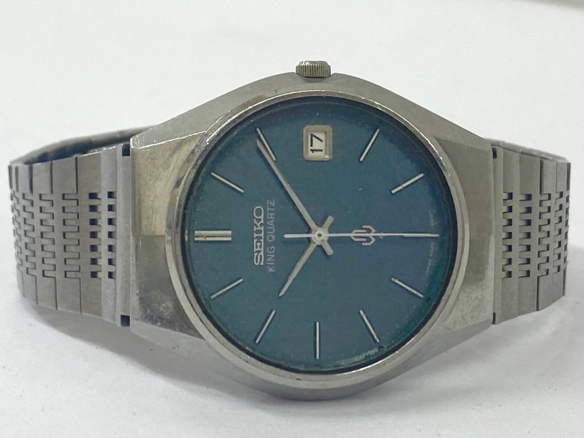 SEIKO セイコー KING QUARTZ キングクォーツ グレー系文字盤 メンズ 