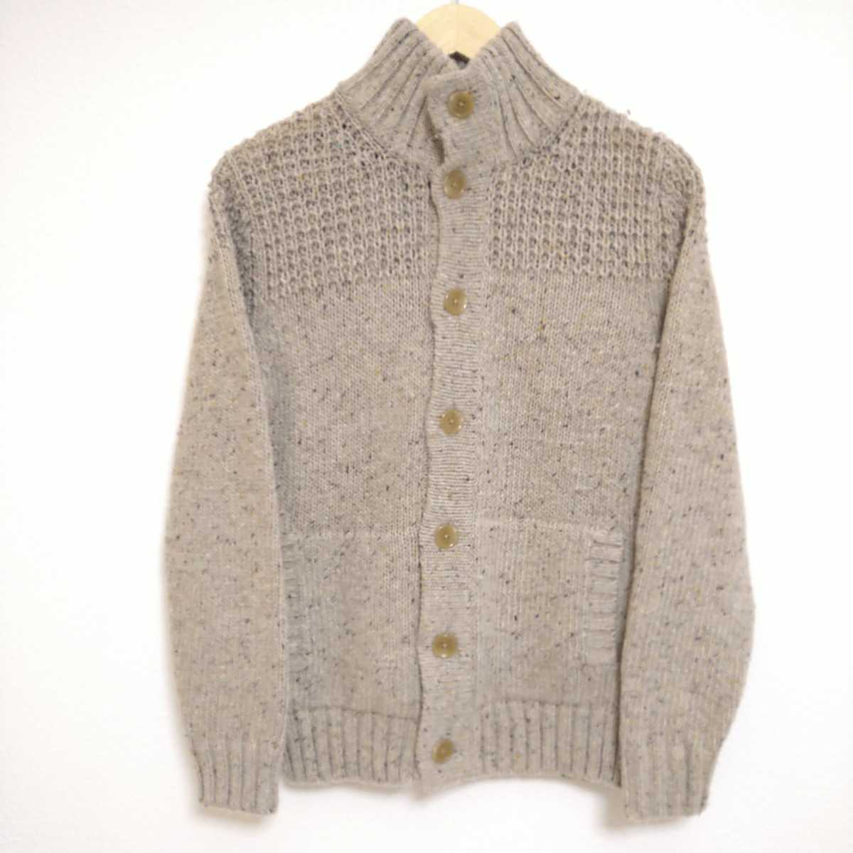 UNIQLO】ユニクロ ウール ニット カーディガン ハイネック 切替え  