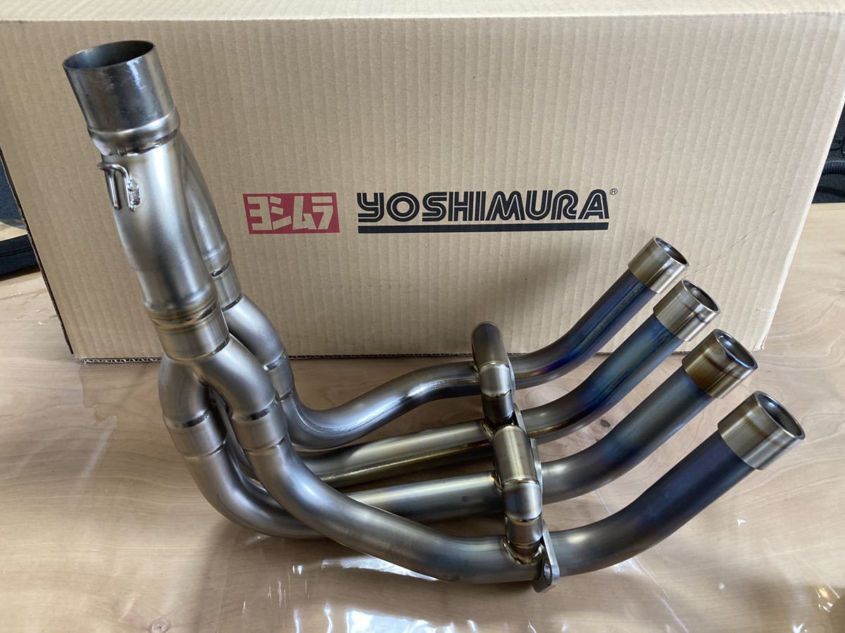 ZX‐25R用 ヨシムラ機械曲 R-77S チタンサイクロン カーボンエンド 政府 