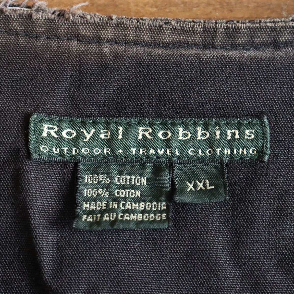 ★2/M7.14-1　Royal Robbins　ロイヤルロビンズ　ハンティングベスト　コットン　アウトドア　メンズ　XXL　2XL　ビッグサイズ　ブラック