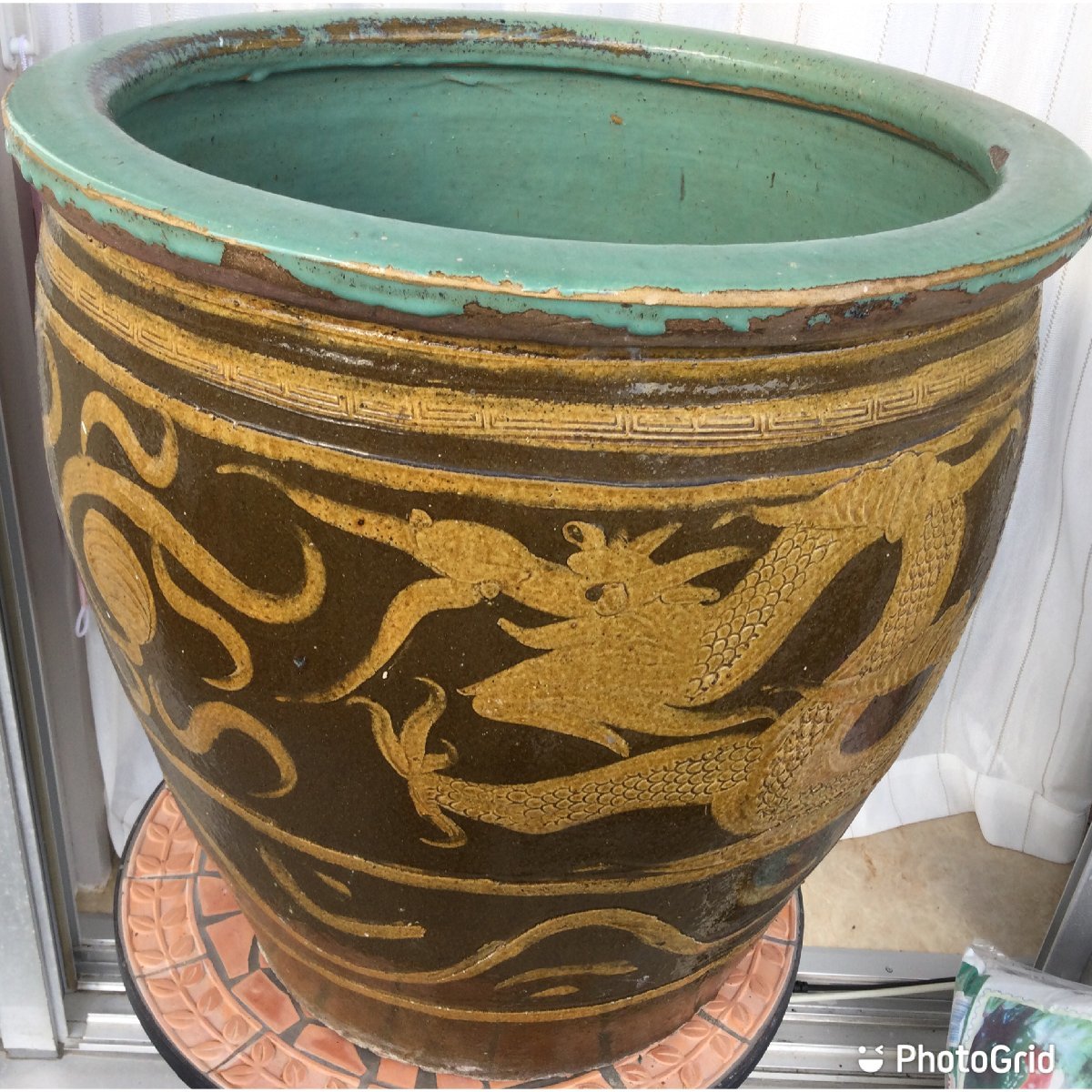 ピータン　壺　雲龍図　メダカ　金魚　傘立て　甕　睡蓮鉢　陶芸　陶器　陶芸　陶磁