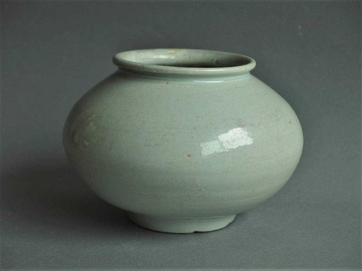 ◎野遊5 清廉優美な李朝初期白磁壺 朝鮮王朝時代初期