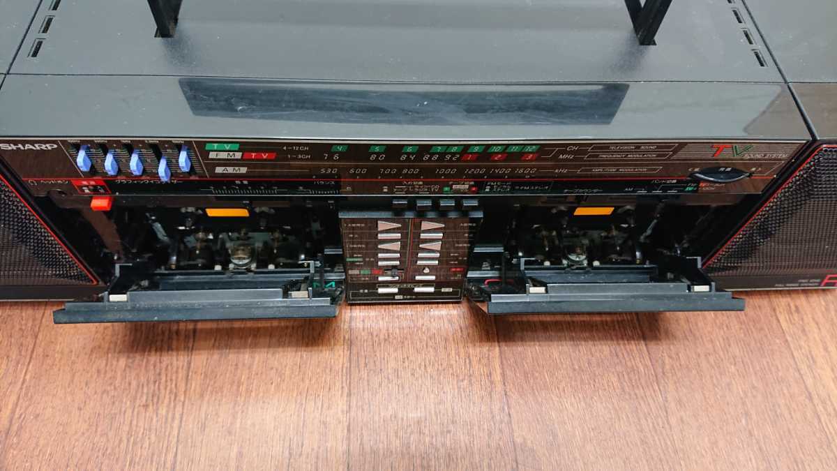 昭和レトロ】『SHARP シャープ リバースW ダブルラジカセ QT-95』 W