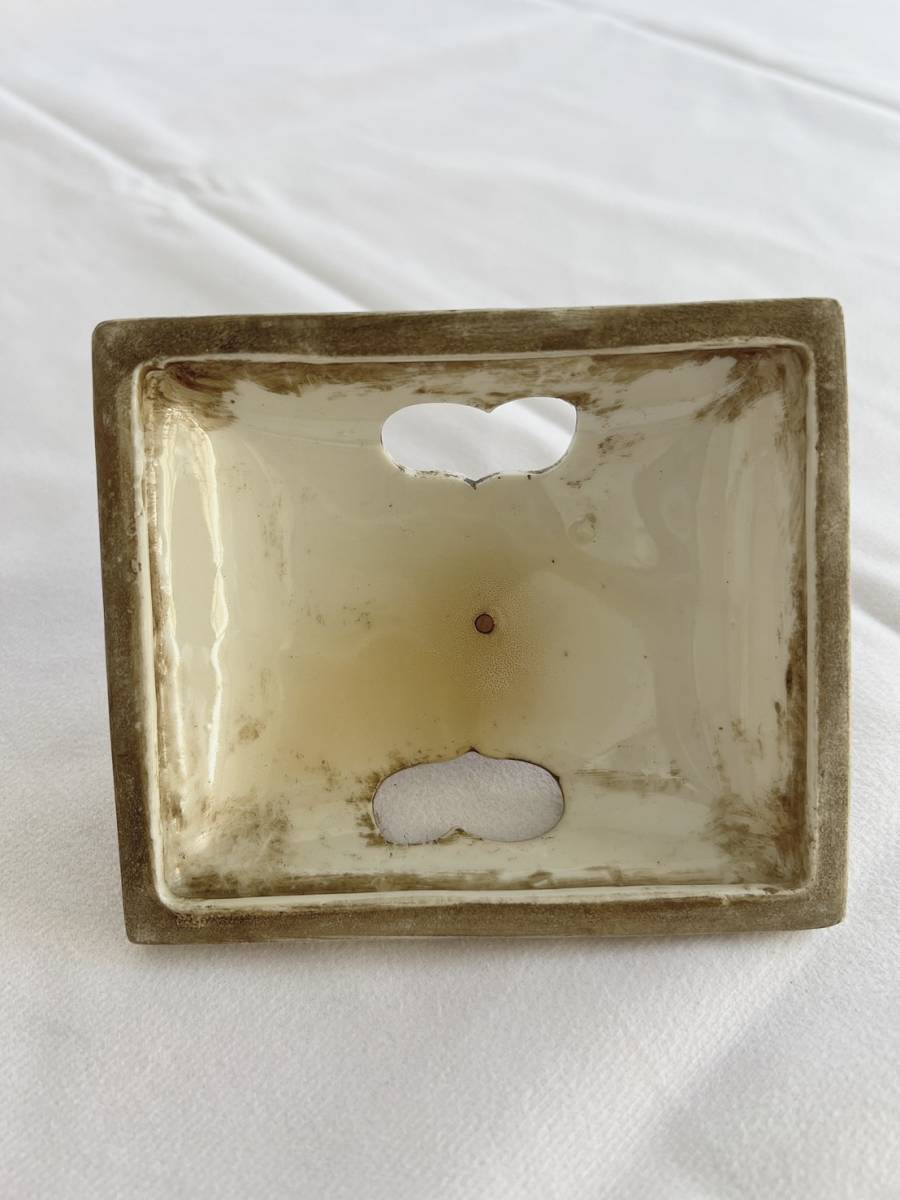 湖東焼 赤絵香炉 赤獅子蓋 四足 茶道具 時代 骨董 古美術品 Yの入札