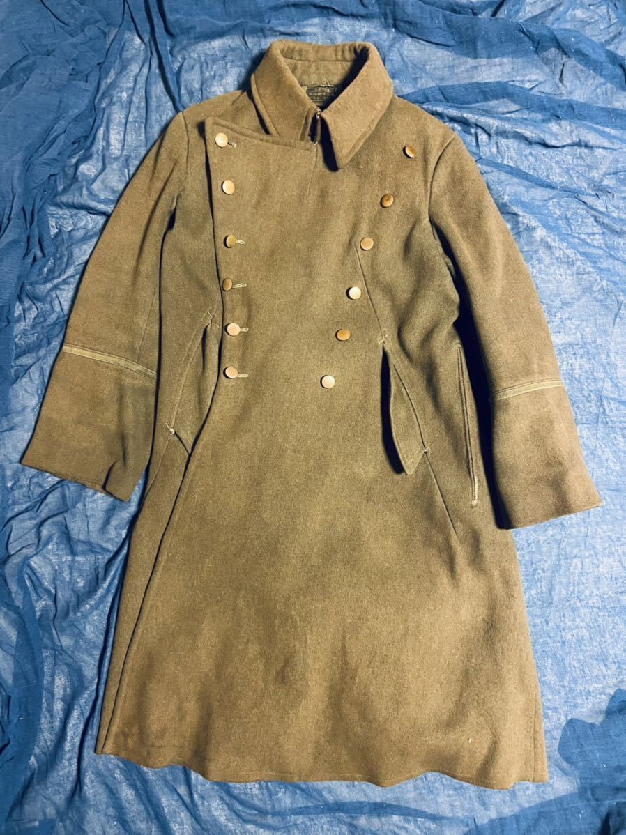 【美品 希少】櫻庭軍服店製 日本陸軍 尉官用外套 九八式 外套 軍服 襟章付 コート 外套 日本軍 日本陸軍 九八式 昭和十八年製 帝国陸軍 旧軍 - 旧