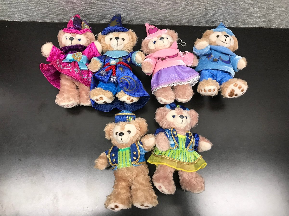 ディズニー　ダッフィー＆シェリーメイ　ぬいぐるみバッジ　6点　ディズニーシー10周年　15周年 1Y27 【80】