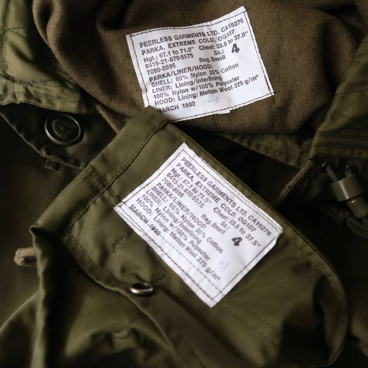 希少デッドストック カナダ軍 ECW モッズコート ライナー フード