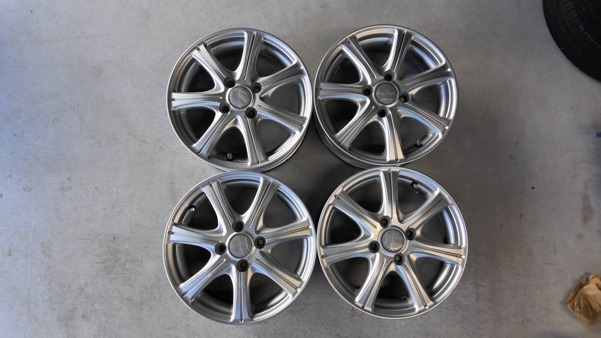 ステルスレーシング 15×6.5J+38 4H-pcd100 15インチホイール Manaray 4.5Jx14 ＋43 PCD100 4H アルミホイール 4本セット 中古品☆