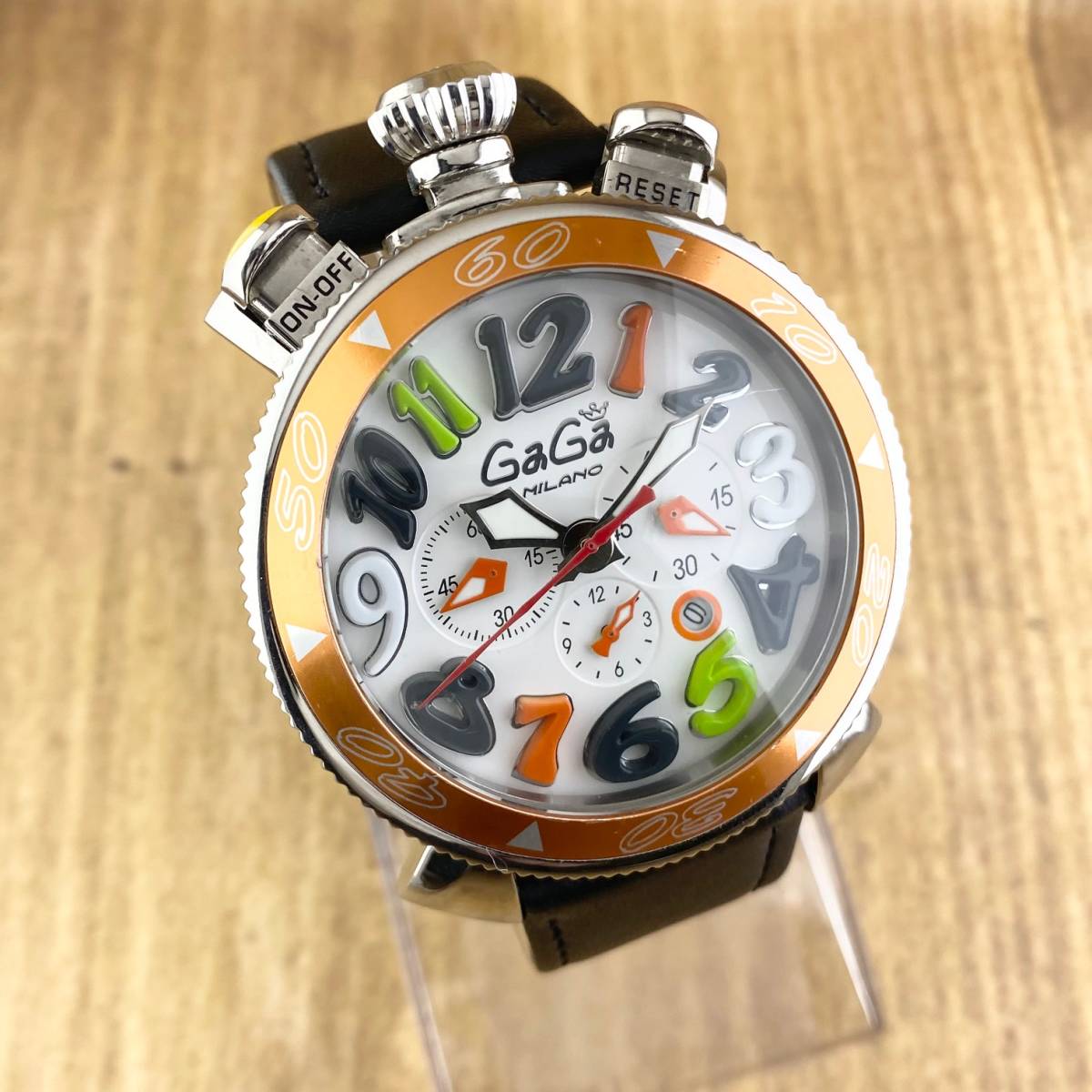 1円〜】GaGaMILANO ガガミラノ 腕時計 メンズ クロノグラフ 