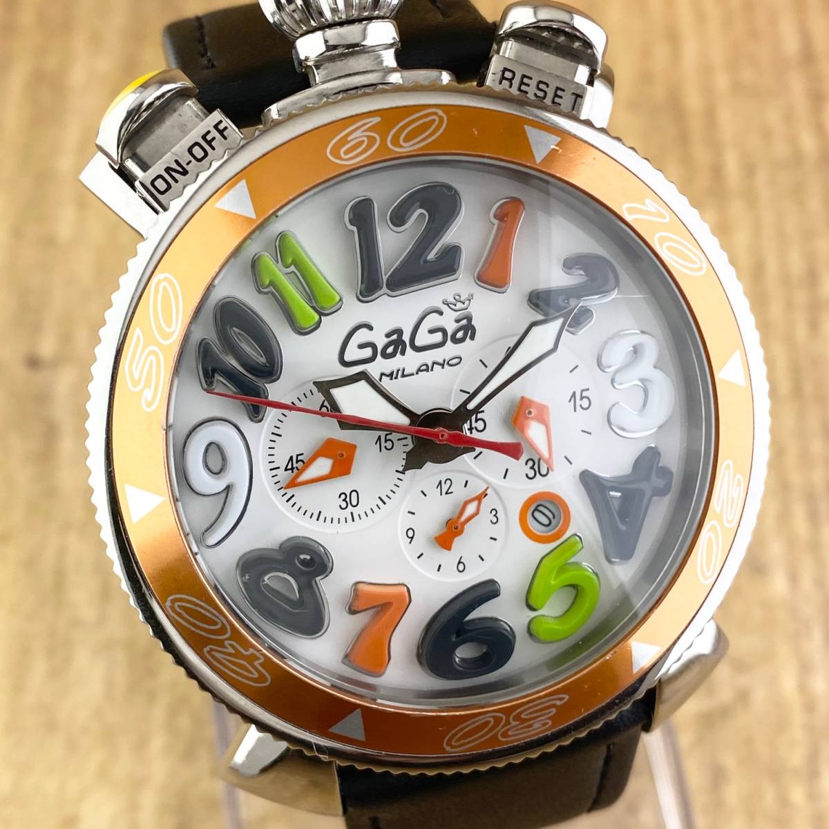 1円〜】GaGaMILANO ガガミラノ 腕時計 メンズ クロノグラフ 