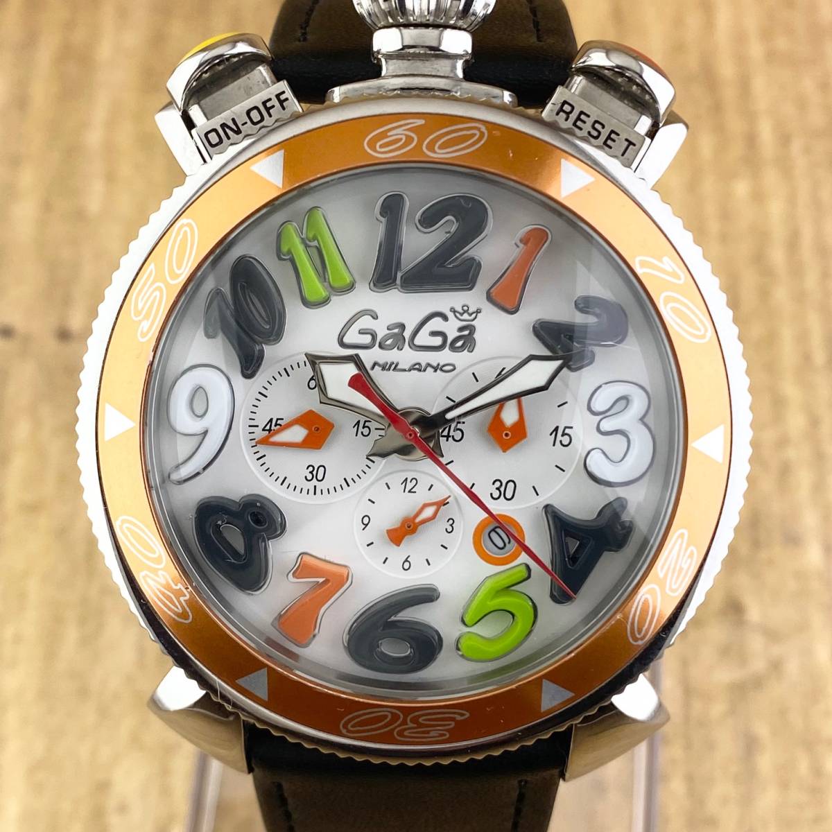 1円〜】GaGaMILANO ガガミラノ 腕時計 メンズ クロノグラフ 