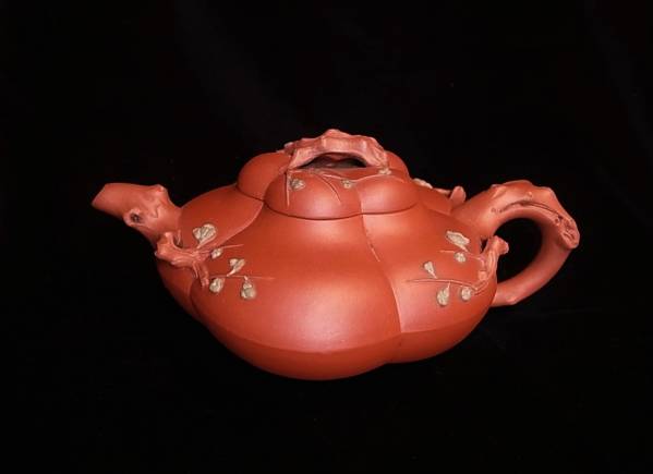 ⑭ 中国 宜興 急須 文革～早期 ( 朱泥 煎茶 茶壺 紫砂 紫泥 水滴