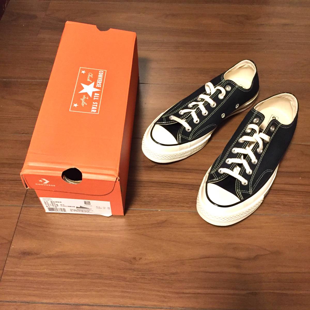 新品・箱付き【コンバースCT70】162058C・ブラックキャンバス 