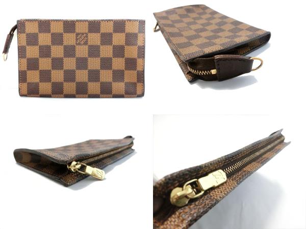 正規品！ルイヴィトン 化粧ポーチ ダミエ メイク ロゴ 小物入れ